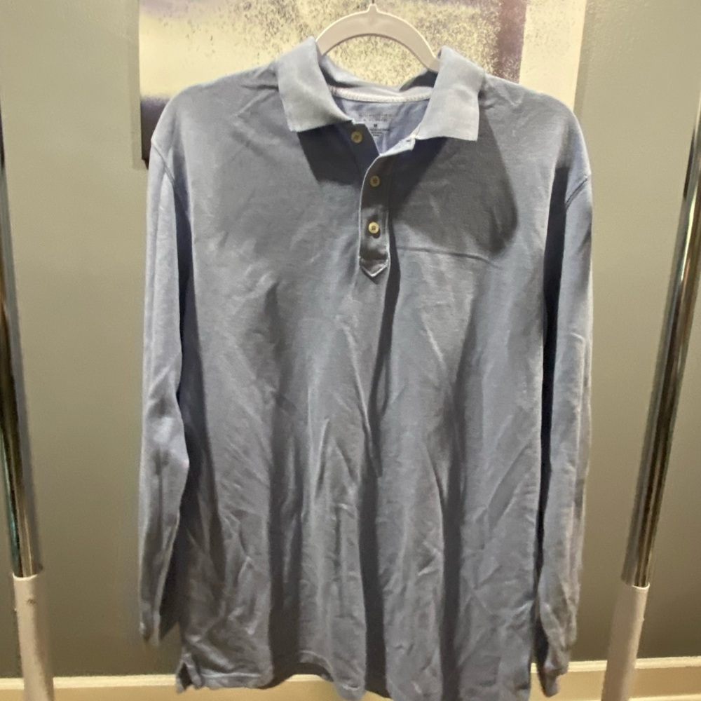 Roundtree & Yorke Light Blue Long Sleeve Polo